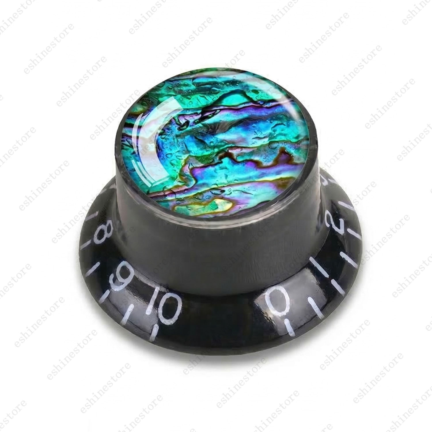Guitar Reflector Knob with Seashell Pattern Cap Top Hat Knob for Les Paul SG -08