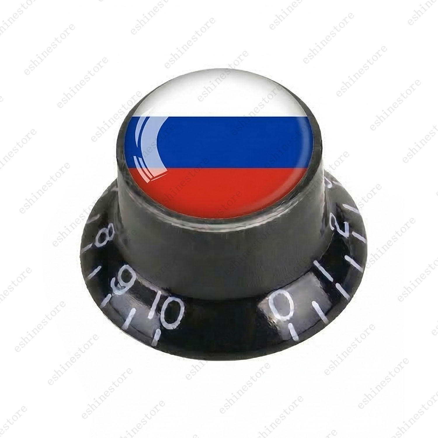 Guitar Reflector Knobs w/ Russian Flag Design Cap Top Hat Knobs for Les Paul SG