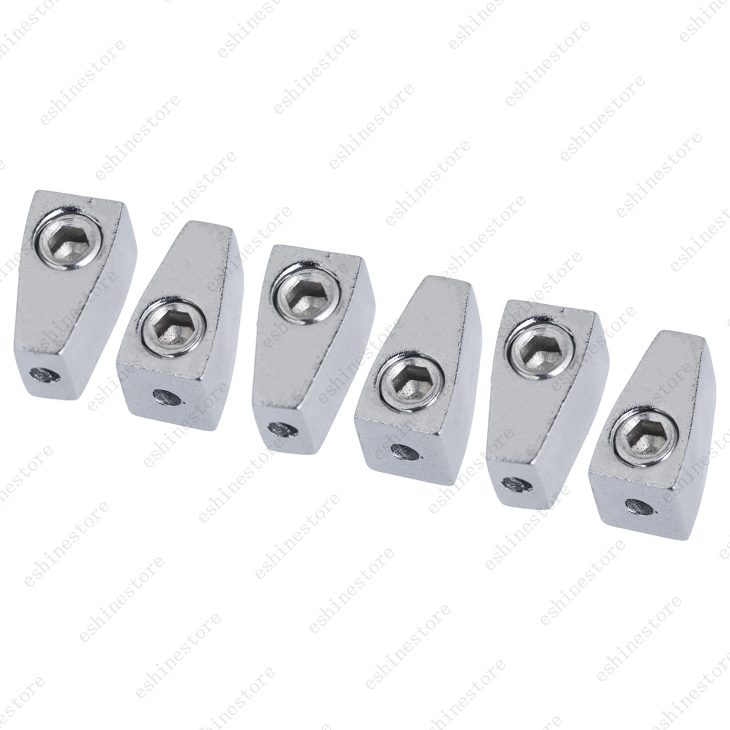 1/6Pcs 6-String Brass Headless Electric Guitar Replacement Single String Nut