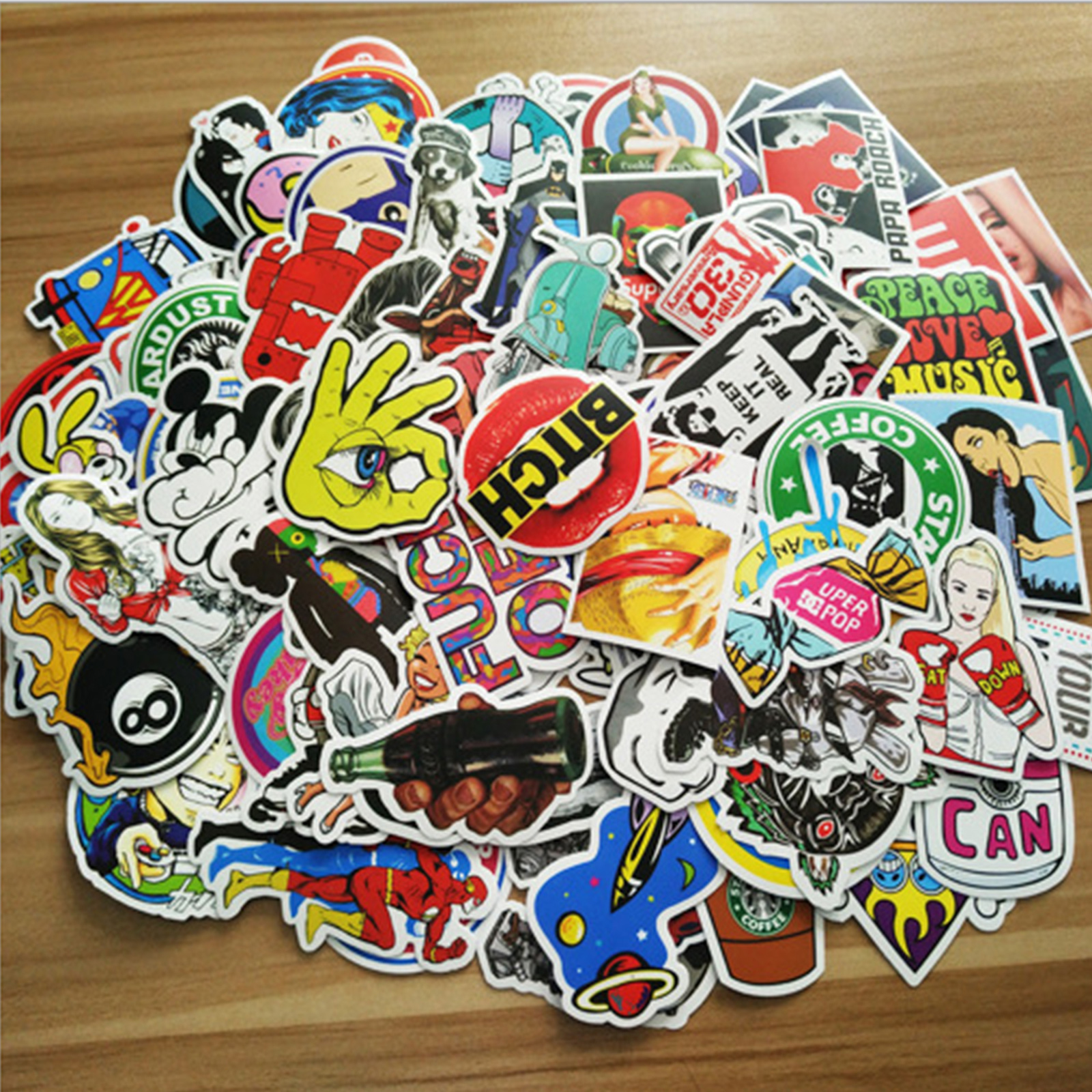 Wo Kann Man Coole Sticker Kaufen 500 Stk Auto Aufkleber Set Stickerbomb Style Laptop decals Doodle