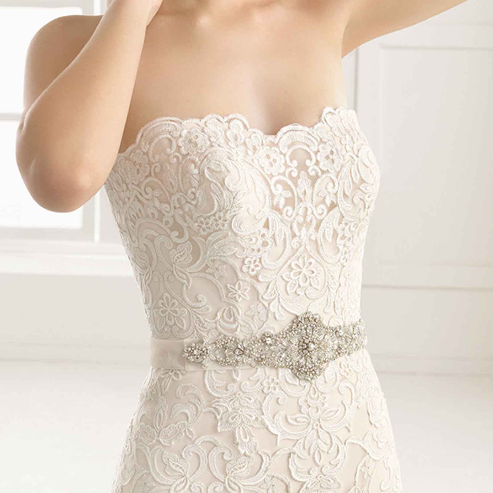 Bridal Belt Pearl Crystal Diamante Beaded Rhinestone Dress
