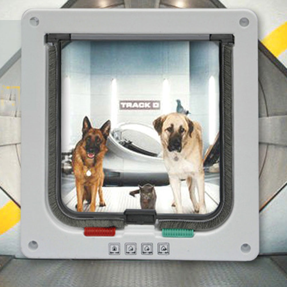 Plastic Pet Door Weatherproof Dog Doors Security Panel To Lock