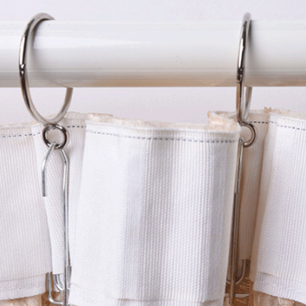 Metal Curtain Rings Hooks Pole Rod Voile Net Curtains Ring Hanging