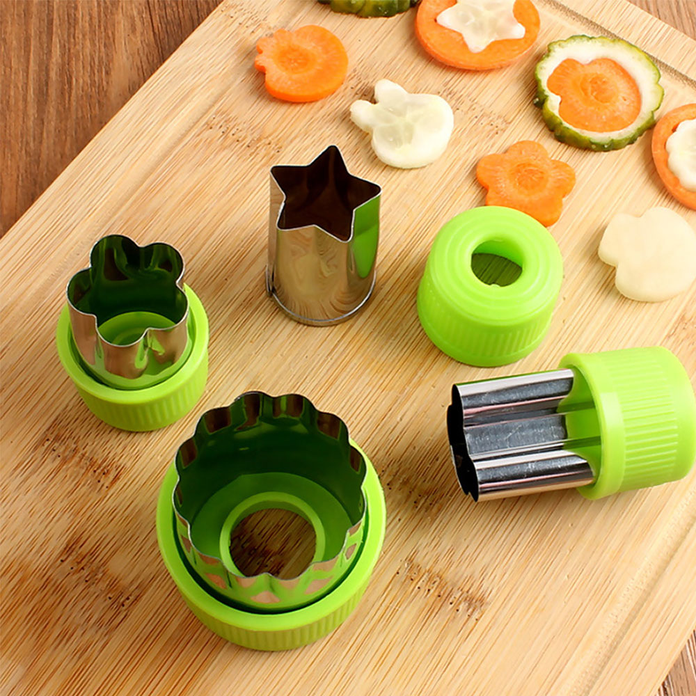 12X Mini Stainless Steel Fruit Vegetable Cookie Shape Cutters Set Kids Food Mold eBay
