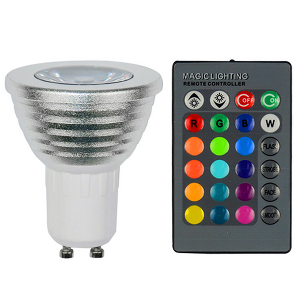 4X4W LED GU10 SPOT RGB BIRNE MIT FERNBEDIENUNG DIMMBAR LAMPE Farbwechsel Licht