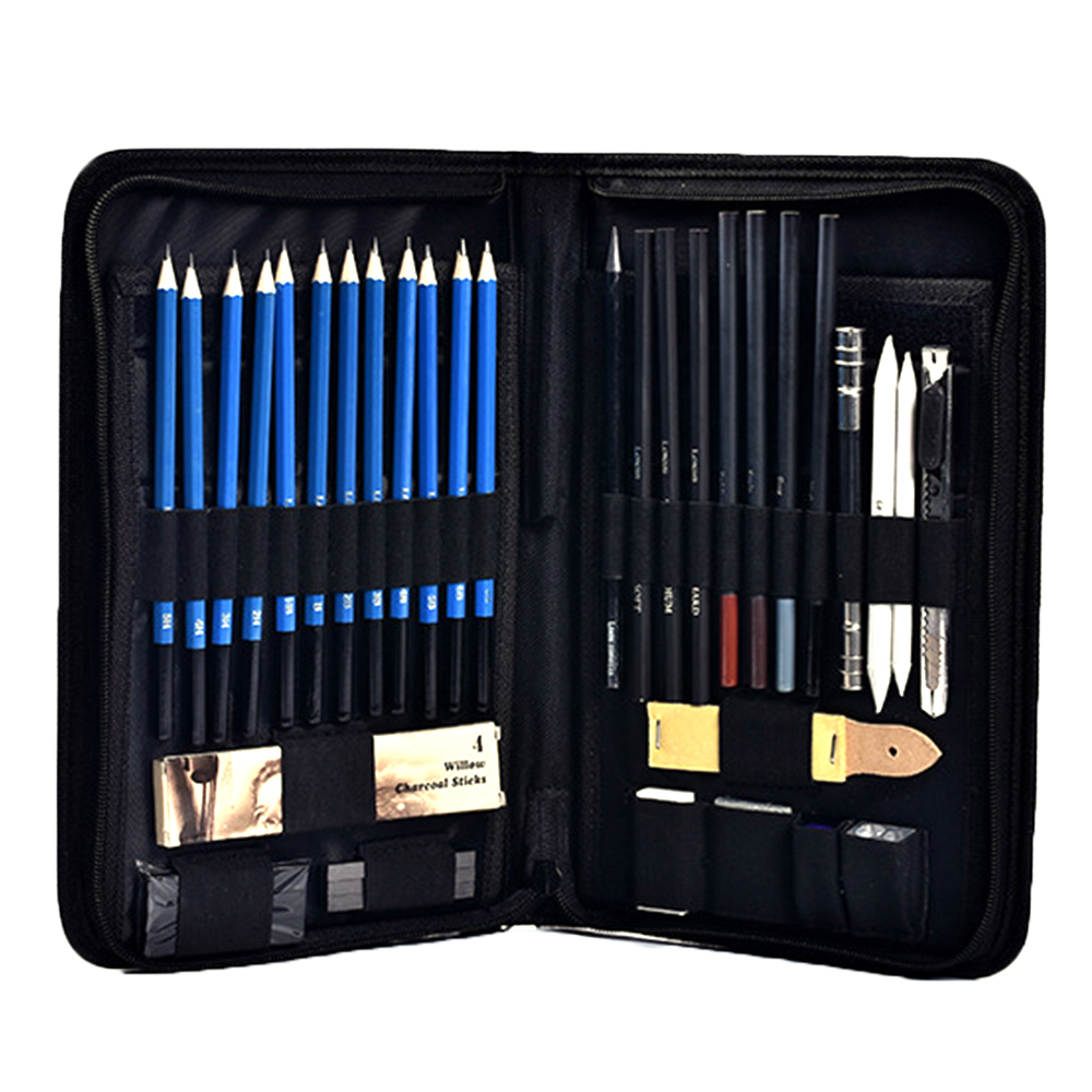 42pc Professional Sketching Drawing  Set  Art  Pencil  Kit  