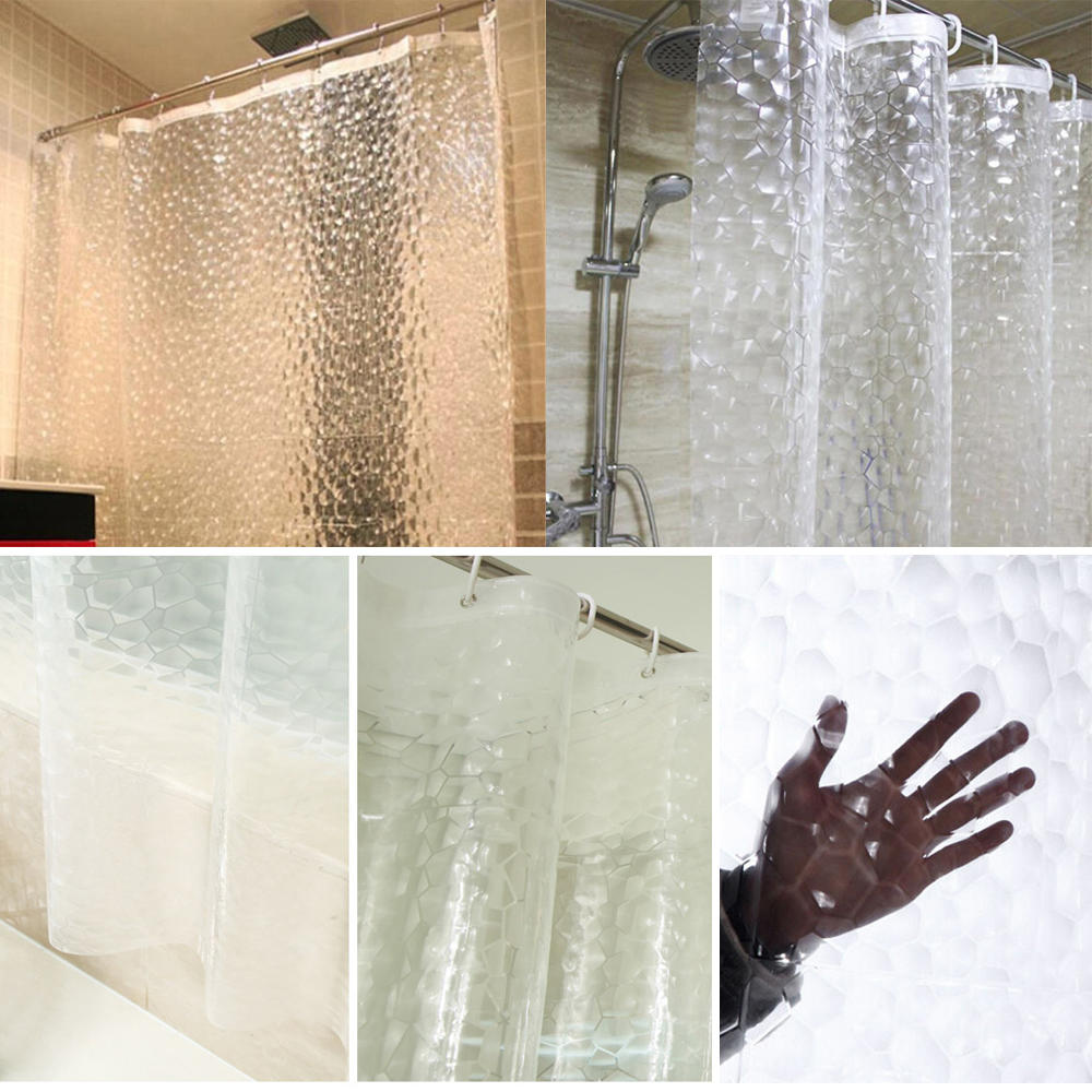 Shower Curtains Clear 3d Water Cube Thickened Bathroom Bath Shower