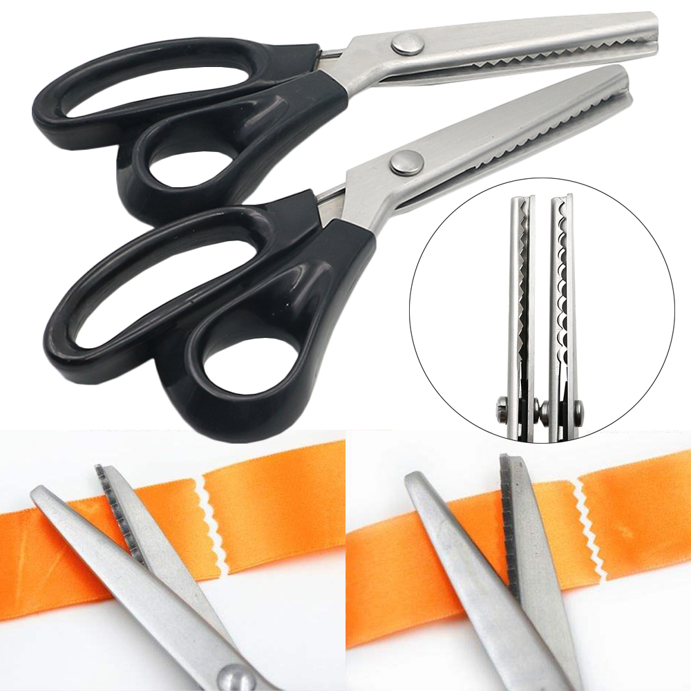 Stainless Steel Dressmaking Scissors Pinking Shears Craft Zig Zag Cut