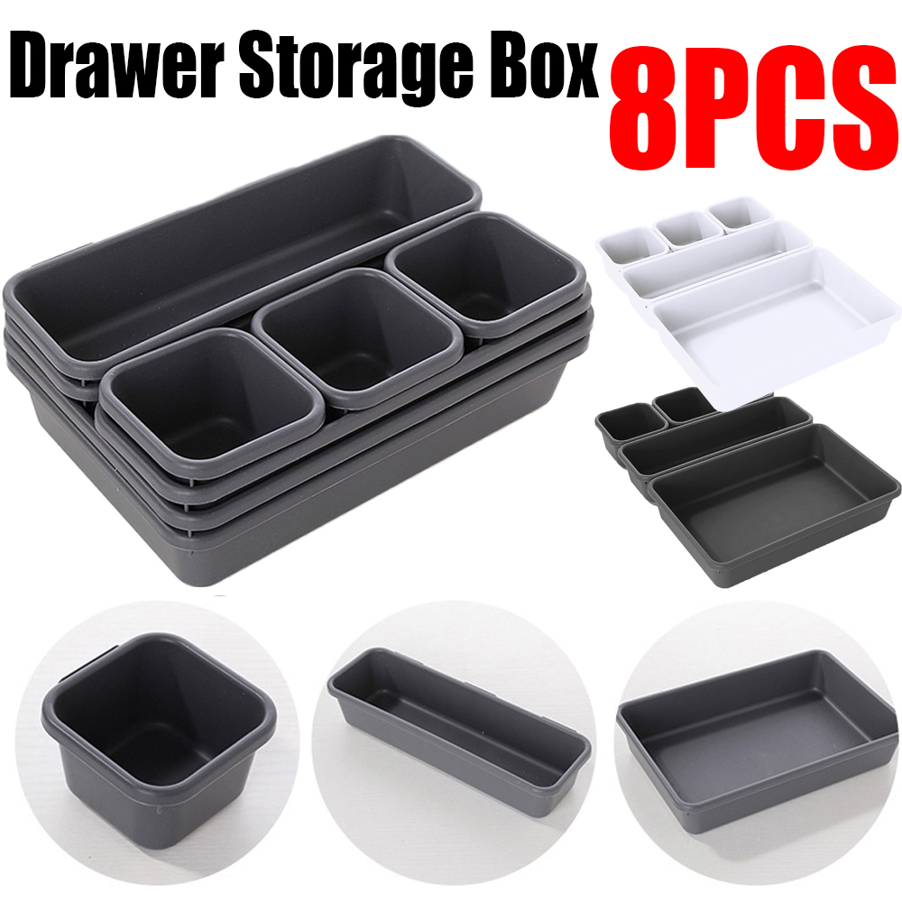 8x Comfortable Desk Drawer Organizer Home Kitchen Tidy Divider