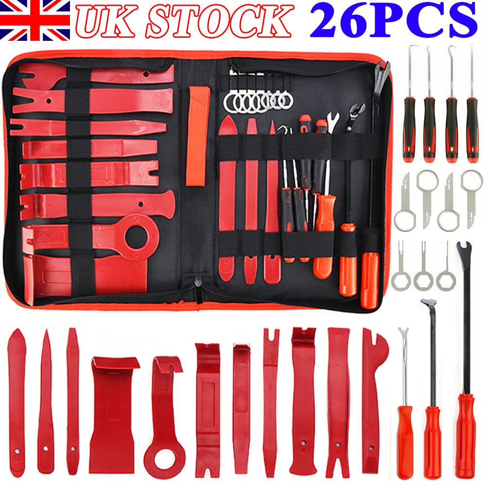 26pcs Audio Car Door Removal Pry Molding Tool Kits Dash Panel Seal