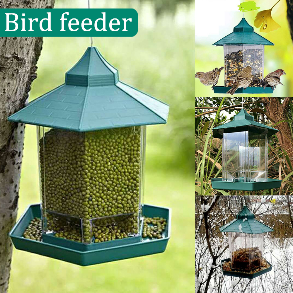 Waterproof Gazebo Hanging Wild Birds Feeder Outdoor Feeding For