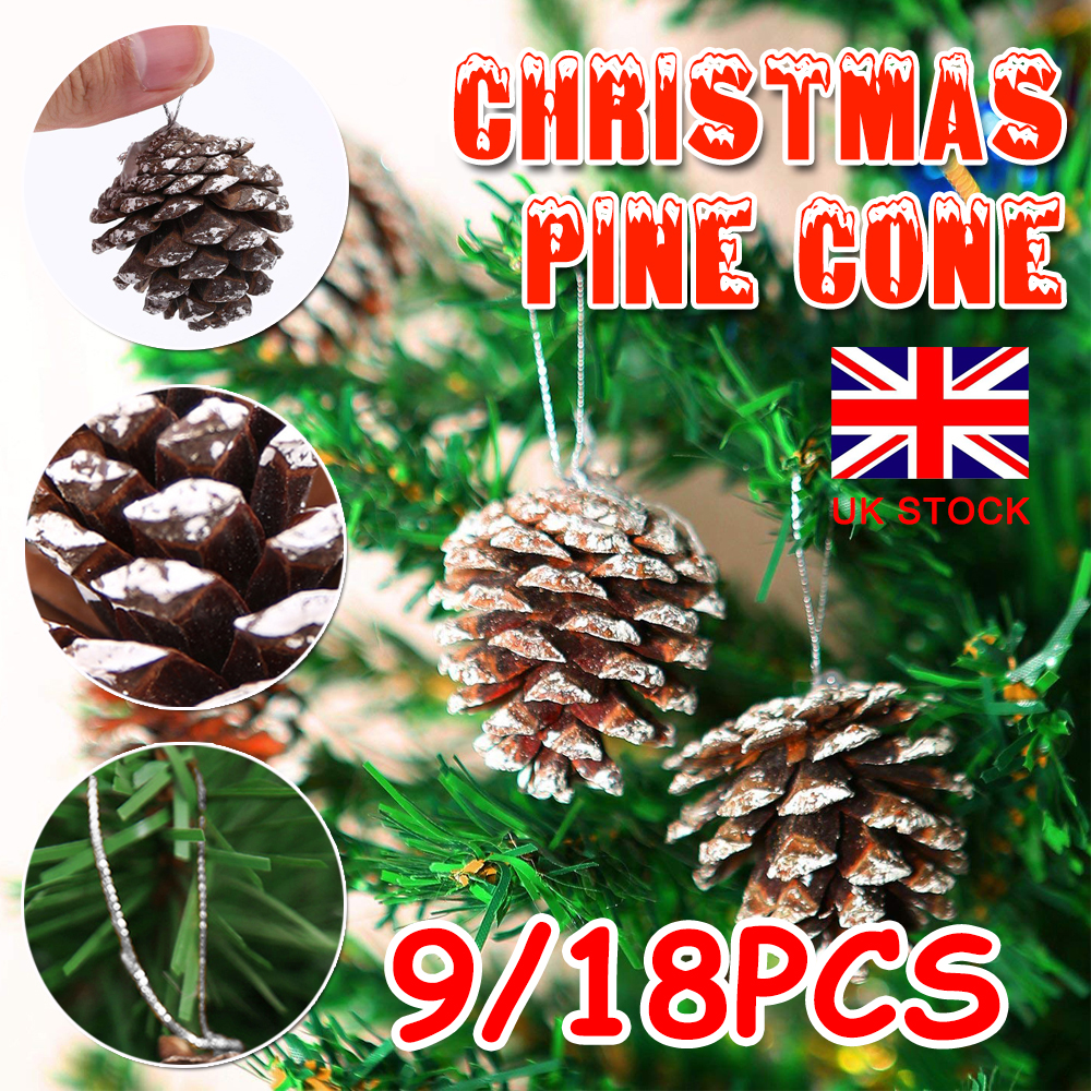 Pine Cones Natural Fir Christmas Hanging Tree Decoration Craft Ornaments Pendant