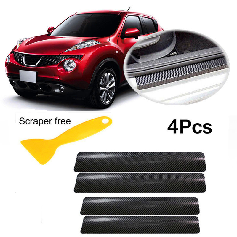 4x Auto Türschwelle Einstiegsleisten Schutzleisten Kohlefaser Aufkleber