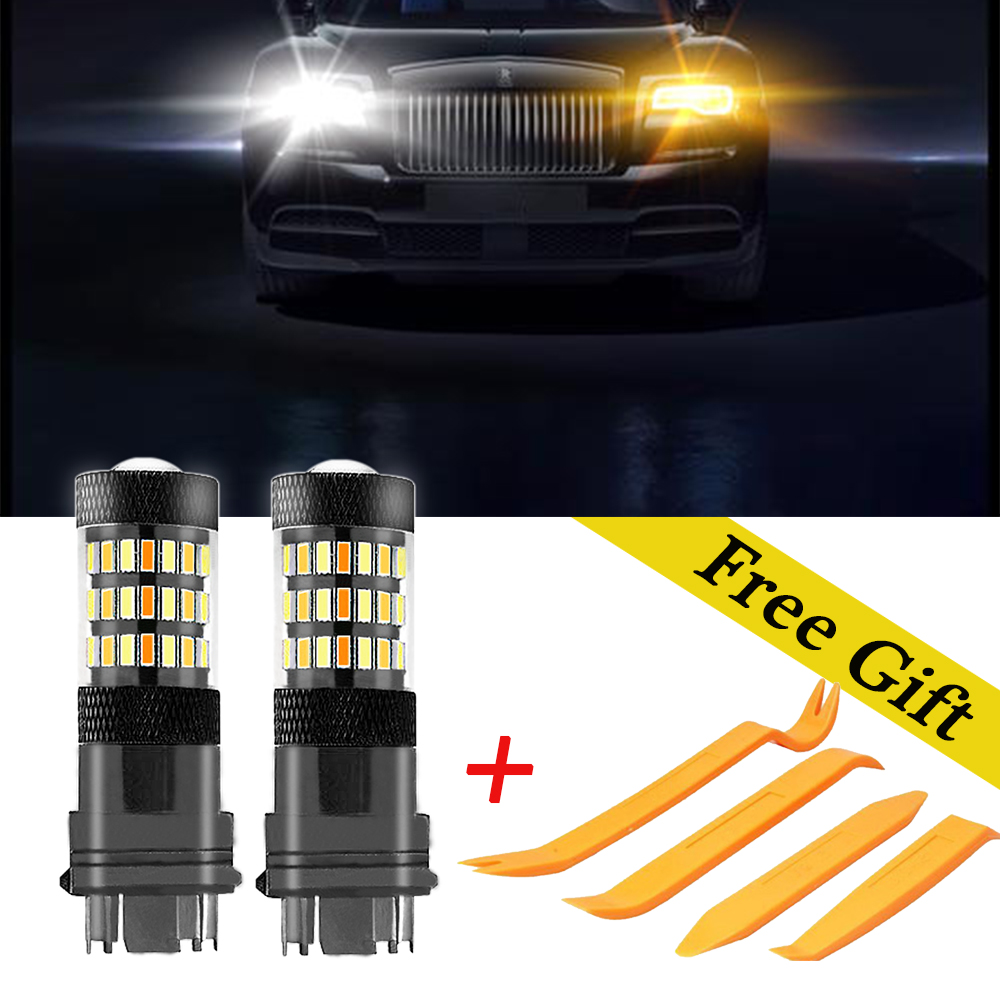 3157 Switchback LED Front Turn Signal Light Bulb DRL For Toyota Tundra