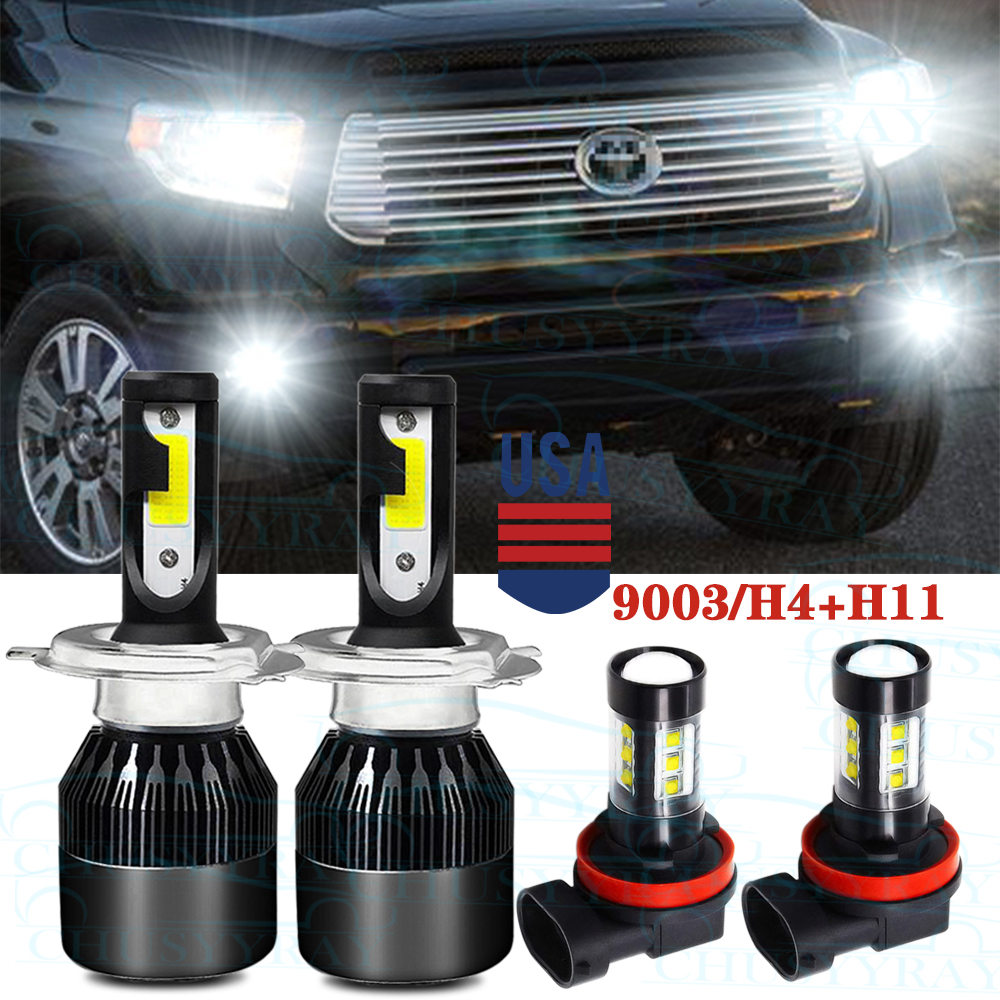 For Toyota Tundra 2014 2015 2016 2017 2018 2019 Faros LED +Bombillas ...