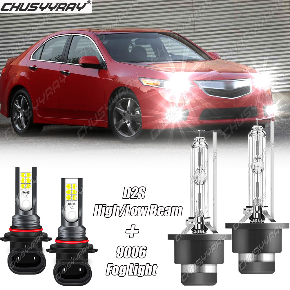 For Acura TL 2004 2005 2006 Front HID Headlight High/Low Beam Fog Light