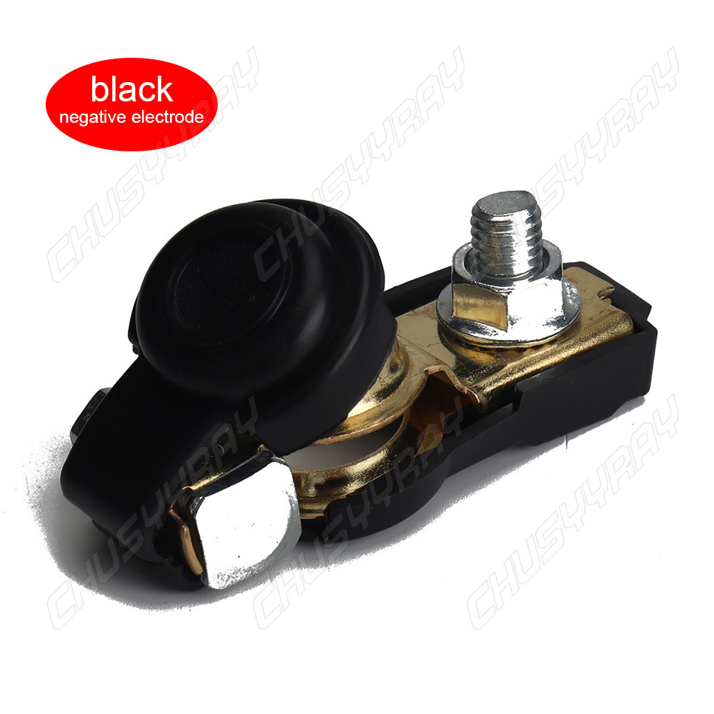 12V Car Battery Terminal Connector Clamp Clip Negative Positive Red+Black  Cover
