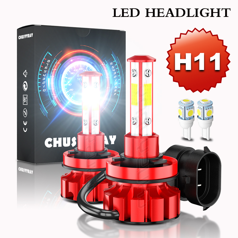 H11 LED Headlight Bulbs, Super Bright LED Headlights Kit 4000LM 55W  High/Low Beam 6000K Plug&Play
