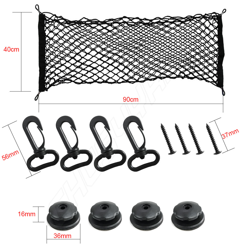 thumbnail image 2 of Envelope Style Trunk Cargo Net Organizer For Toyota Highlander 2014-2025 – Black 2 of 6