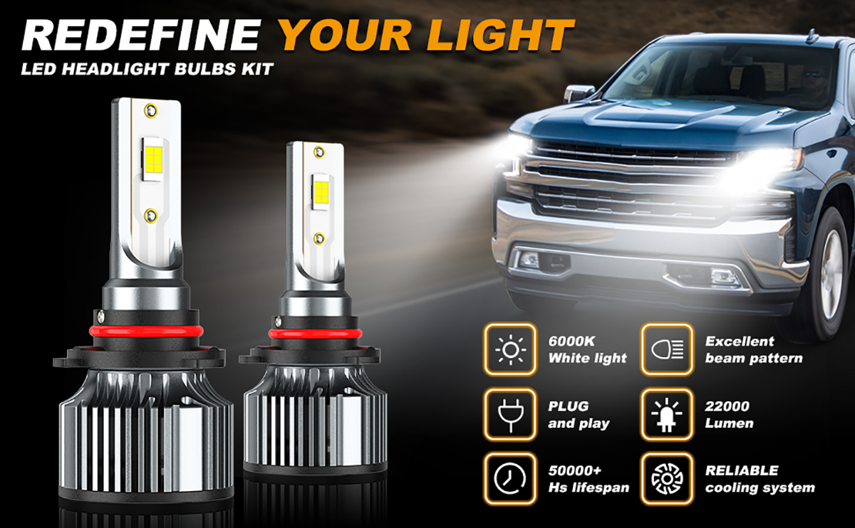 thumbnail image 2 of 6x 8000K LED Headlight & Fog Light Kit For Dodge Charger 2006-2009 – Hi/Lo, 50W 2 of 5
