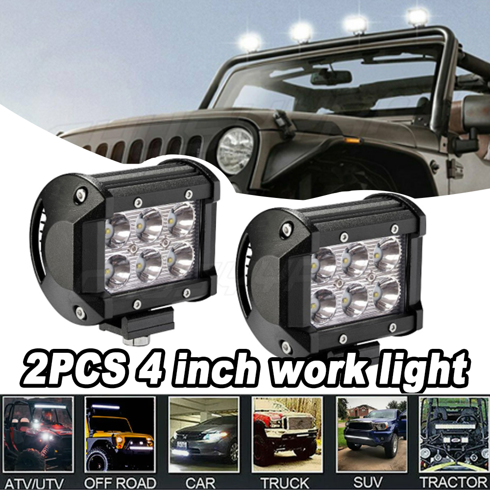 2x 4inch 20W LED Work Light Pods - Spot/Flood Combo Beam For 4WD, ATV, SUV, Truck - View #5