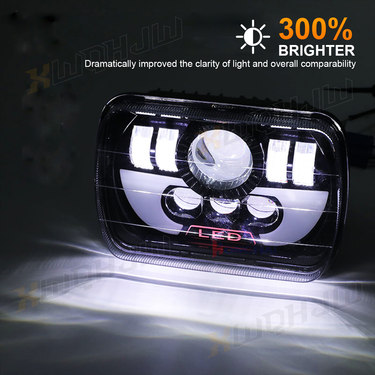 For Pontiac Fiero 1984 1985 1986 1987 1988 7x6'' LED