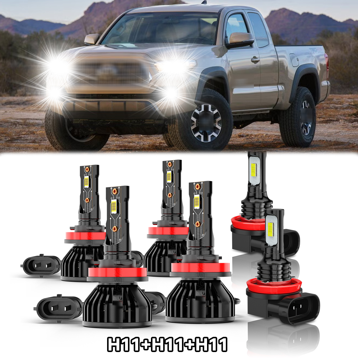 For Chevy Impala 2006-2013 Combo 6X 6000K LED Headlights Hi&Lo + Fog ...
