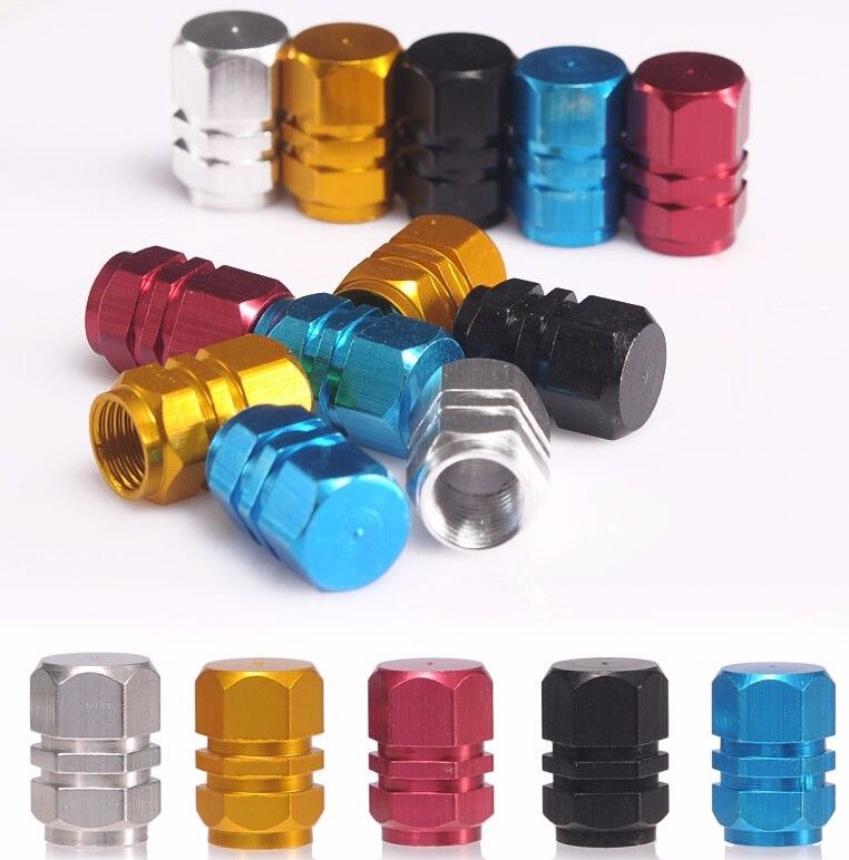 4 Black Aluminum Tire/Wheel Air Pressure Valve Stem CAPS for AutoCar