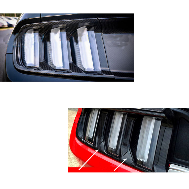For 20152017 Ford Mustang Carbon Fiber Rear Tail Light Lamp Cover Trim