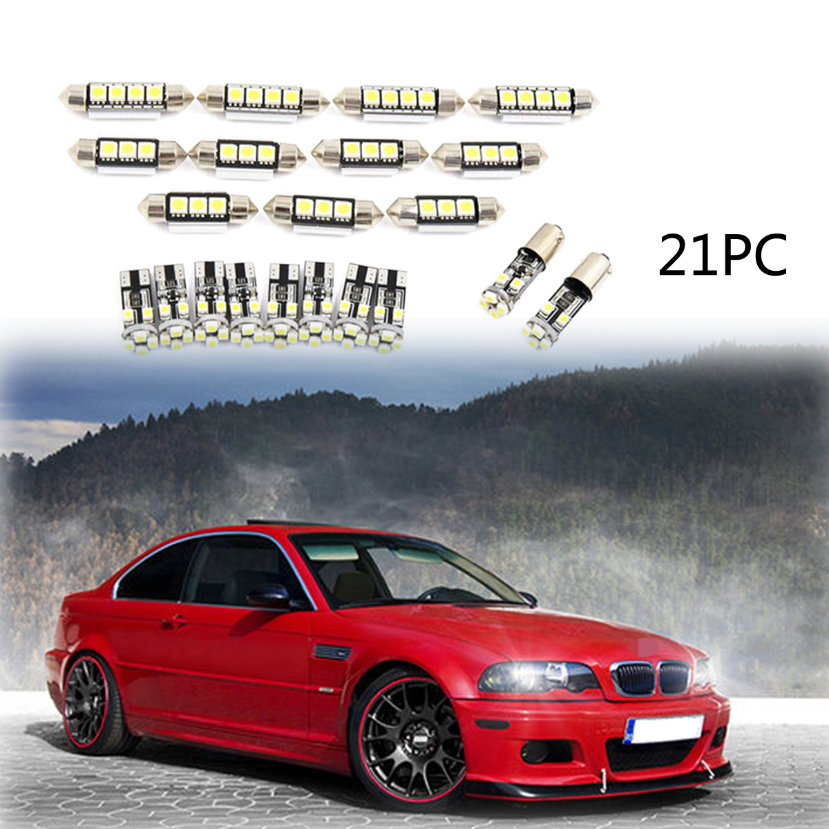 For 1999 05 Bmw E46 Sedan Coupe M3 Canbus Error Free Interior Led Light 21 Kit Ebay