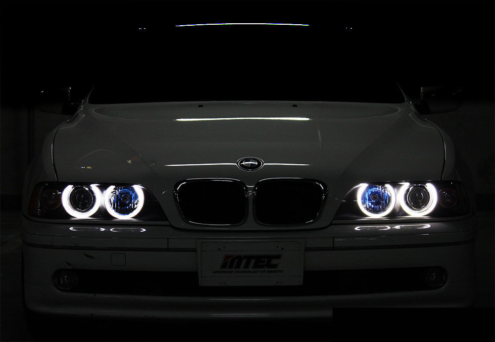 2Pcs Angel Eyes CANbus 80W LED Headlight Marker Light Bulbs Error Free Compatible With Bmw E90 E91 3 Series 2005 2008 Super White
