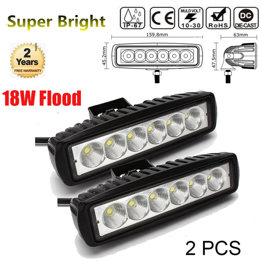 Pontoon Boat Head Lights Docking Lights LED 18W 12v-30v DC (Set of 2 ...