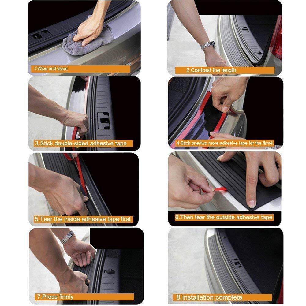 COOLCAR Protector de parachoques universal para puerta protector de  parachoques trasero de goma y protector de parachoques trasero protector de