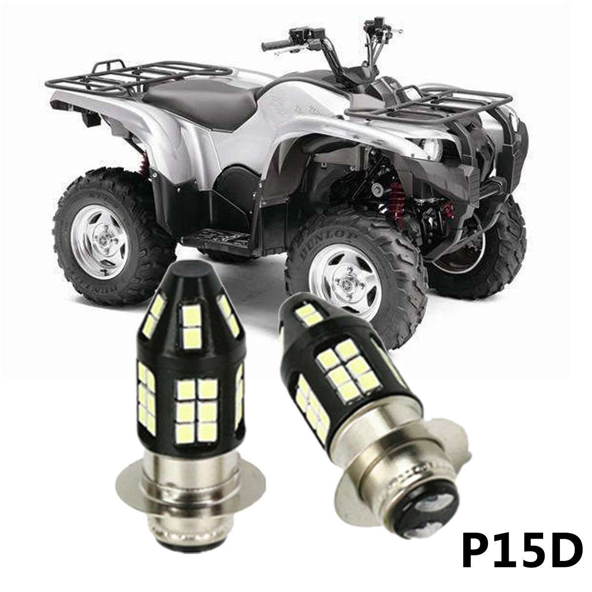 P15D 100W Headlight For YAMAHA GRIZZLY 660 400 450 350 125 Super White