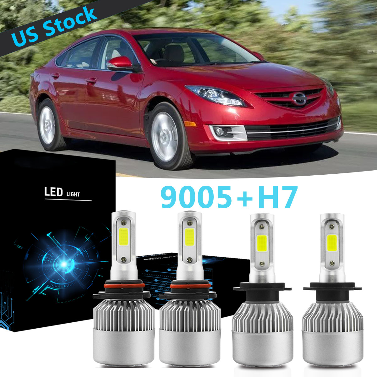 HID XENON HALOGEN HEADLIGHT BULBS 2011 2012 2013 2014 2015 MAZDA 6-HIGH BEAM