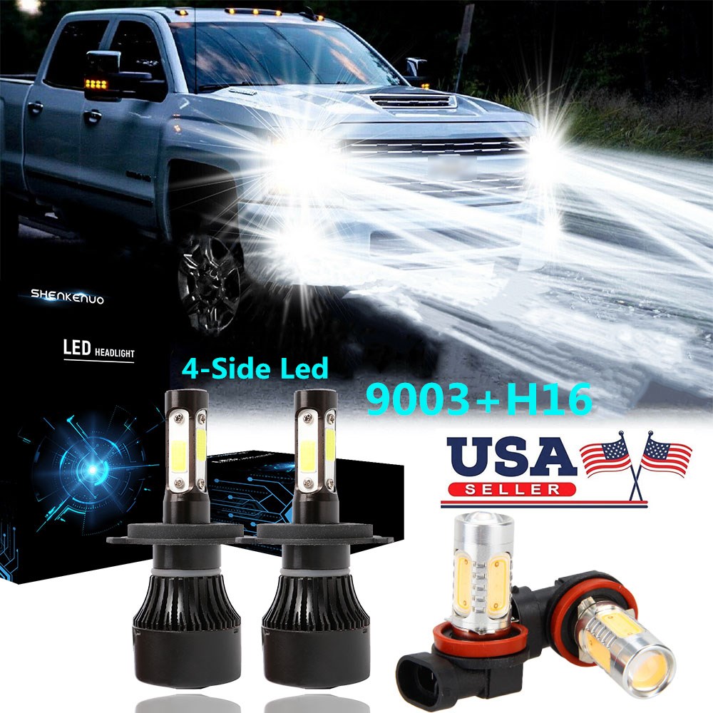 US 2PC 9003 White LED Headlight Bulb for Toyota Tundra 2014-2018 Hi/Lo