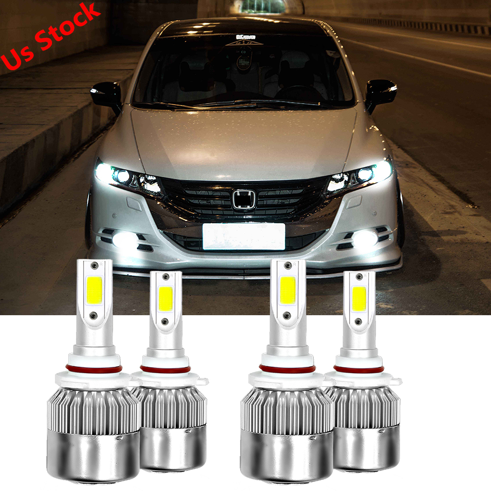 For Honda Odyssey 20102009 LED Headlight Kits 9005 9006 Hi/Lo Beam