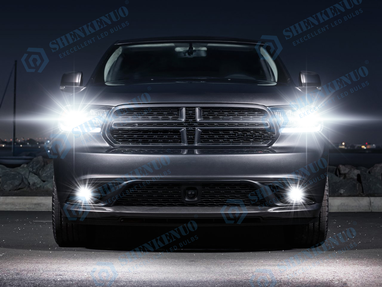 For Dodge Durango 2014 2015 Combo 6000K White LED Headlights + Fog