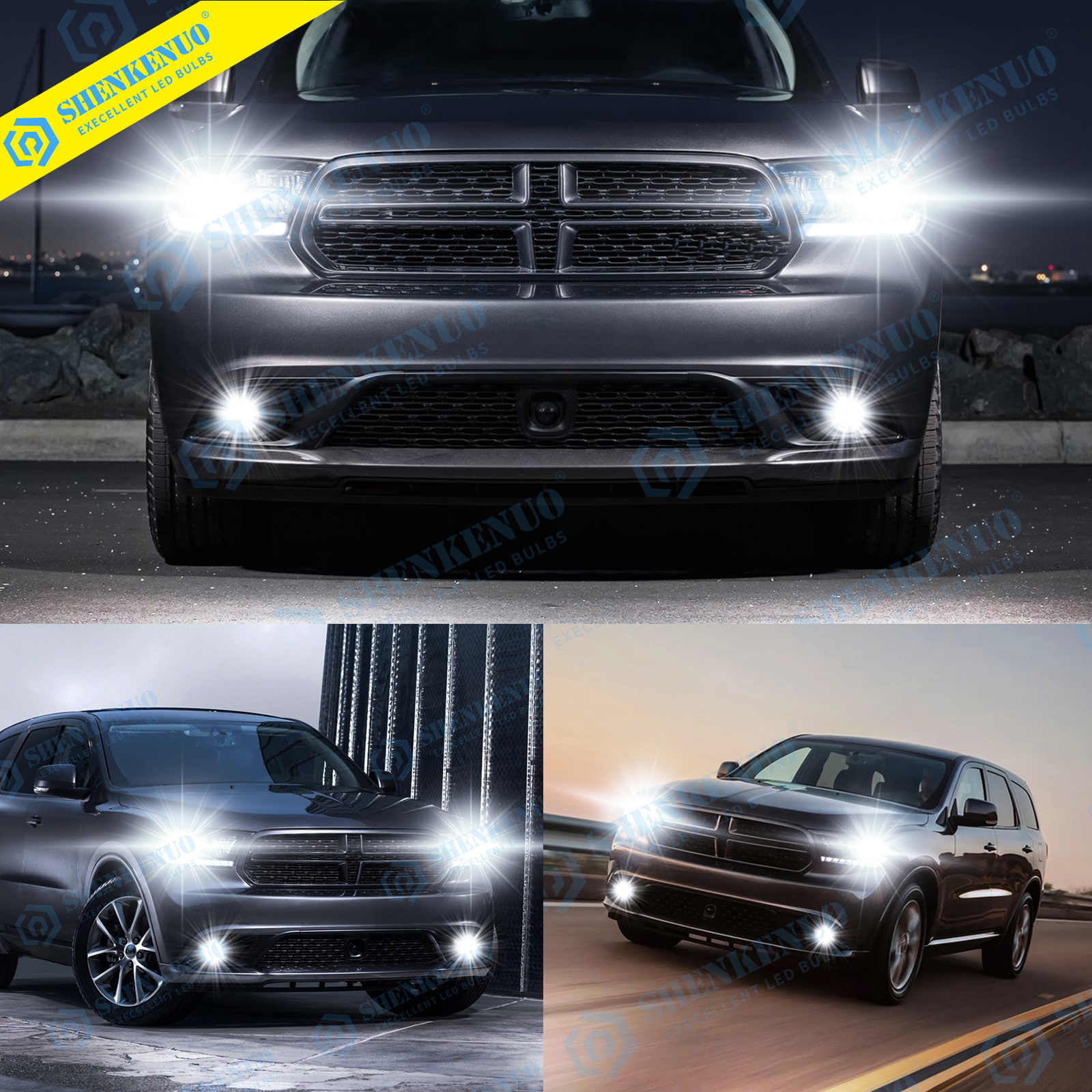 For Dodge Durango 2014 2015 Combo 6000K White LED Headlights + Fog Light Bulbs eBay