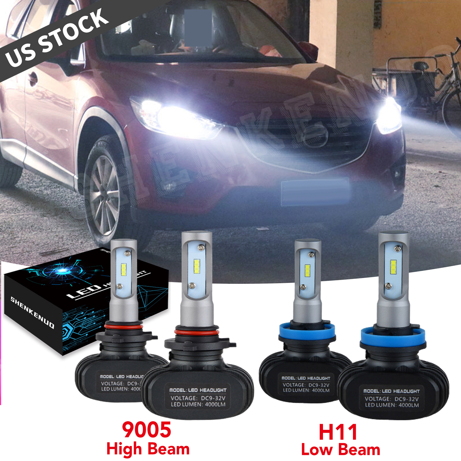 LED Headlights Kit High Low Beam 6000K Bulb For Mazda 6 2014-2017 CX-5 2013-2016 | eBay 2016 Mazda Cx-5 Led Headlight Bulb Replacement