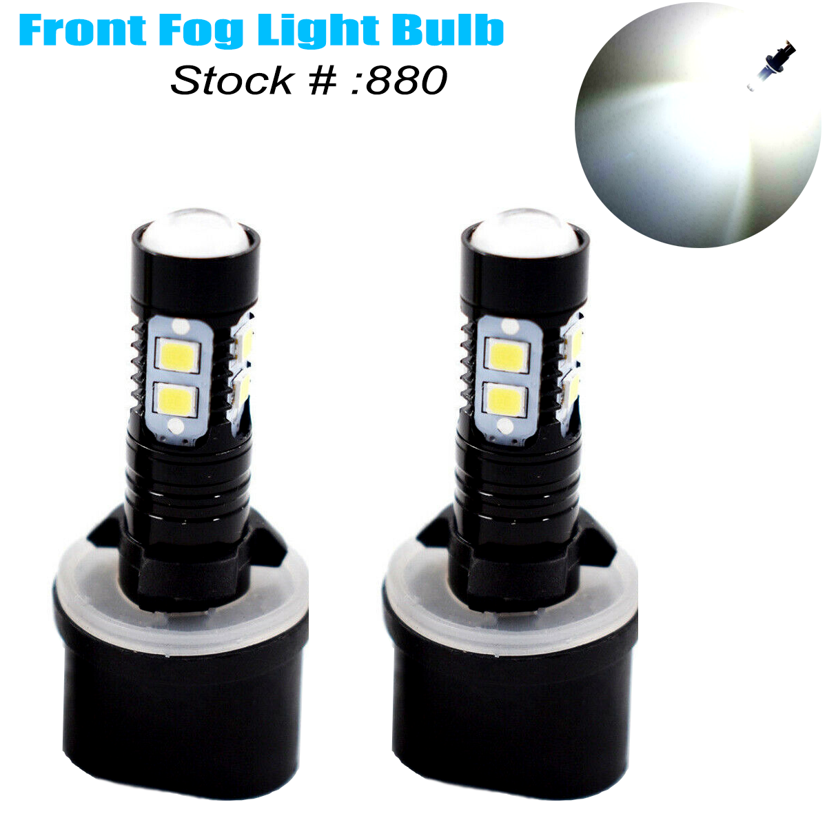 For 84 1990 C4 Corvette 880 100W Super Bright LED HID Fog Light