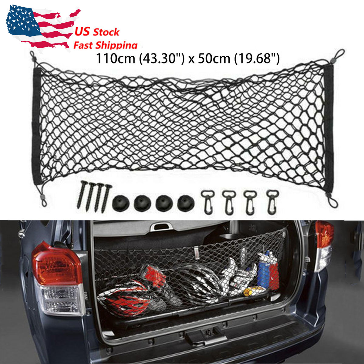 Rear Trunk Bed Pickup Envelope Style Cargo Net For Chevy Silverado GMC ...