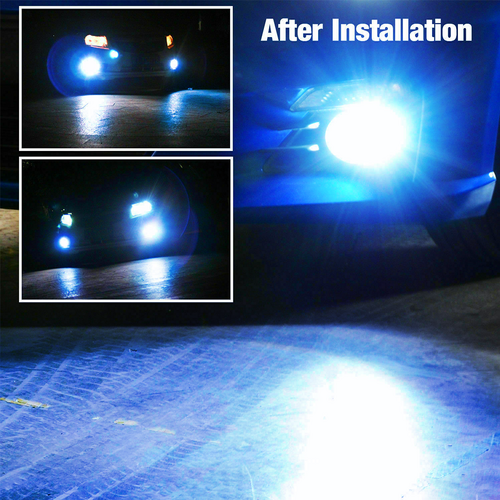 SHENKENUO 9005+9006 LED Headlight Bulbs Combo Kit – Blue Tint, 8000K, 40W – For Honda Civic 2006-2011