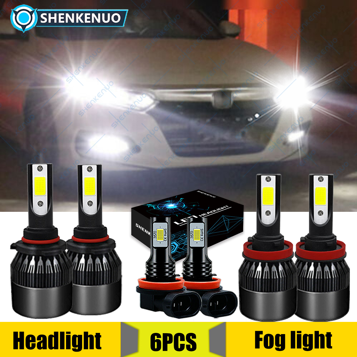 For Honda Accord 20132015 6000K LED Headlight High Low Beam + Fog Light 6x eBay