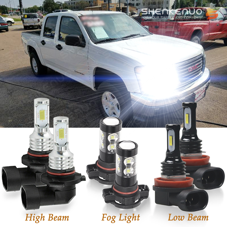 For GMC Canyon 2015 2016 2017 2018 LED Headlight High/Low Beam + Fog