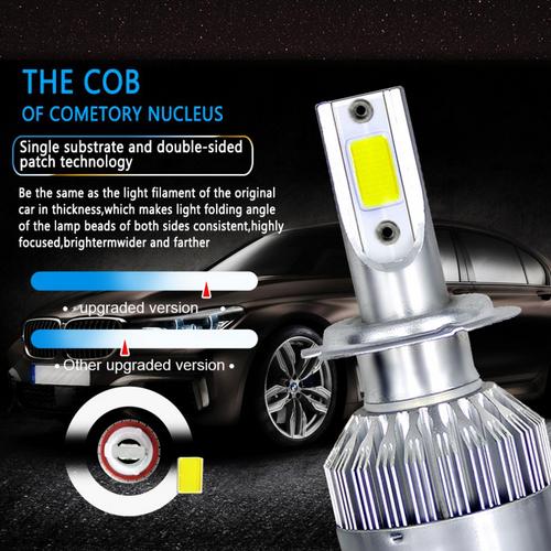 CHUSYYRAY 6-in-1 LED Combo Kit For Hyundai Sonata 2011-2014: 4 H7 Headlights + 2 H11 Fog Lights, 6000K