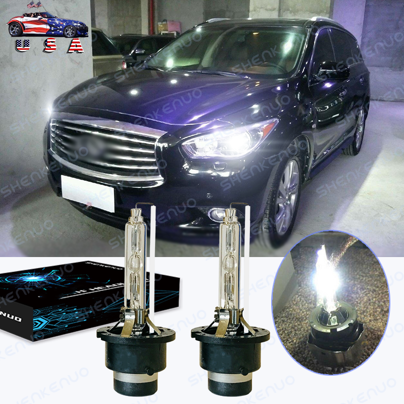 6000K Front HID Headlight Bulb For Infiniti JX35 2013 Low