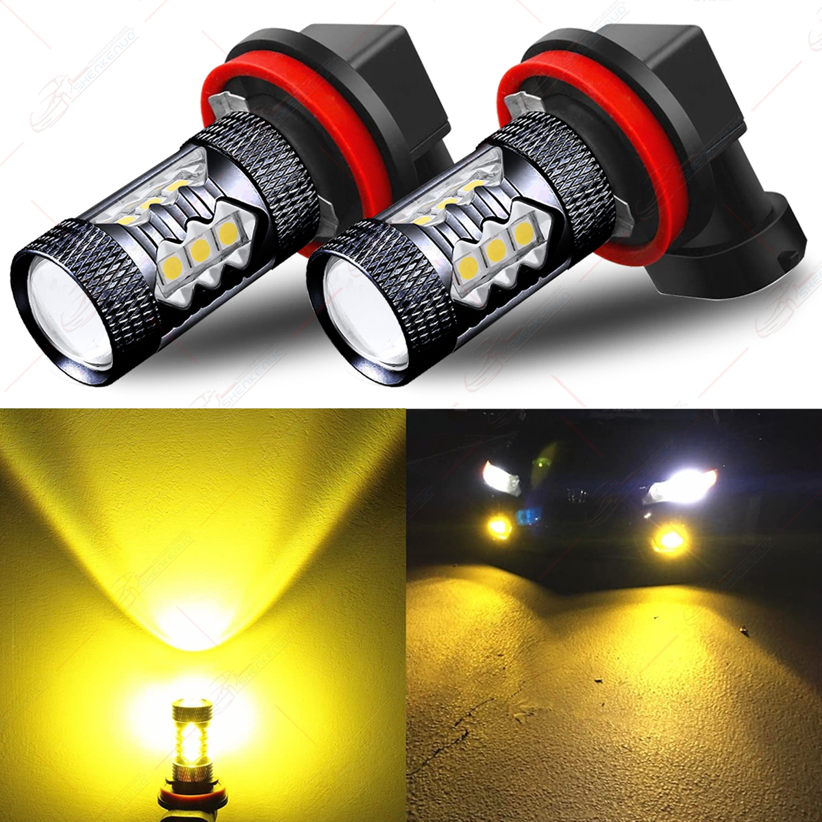 H11 LED イエローフォグ 3000k 黄色 爆光 H8 H9 WS55Y 7c0f7b06109e35a2.jpg