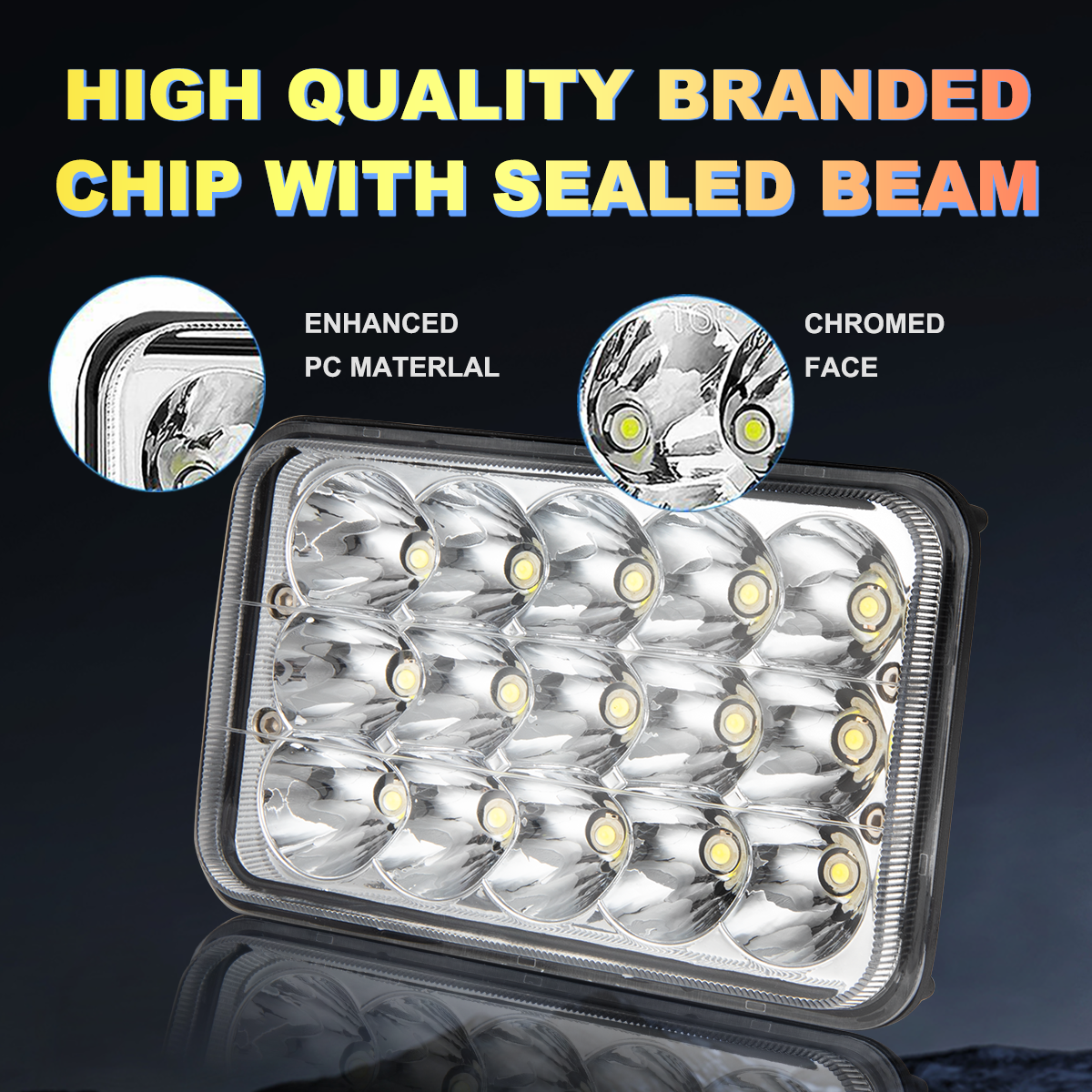 4X6 inch LED Headlight Lamp HI/LO Beam Motorcycle for XR250 XR250L