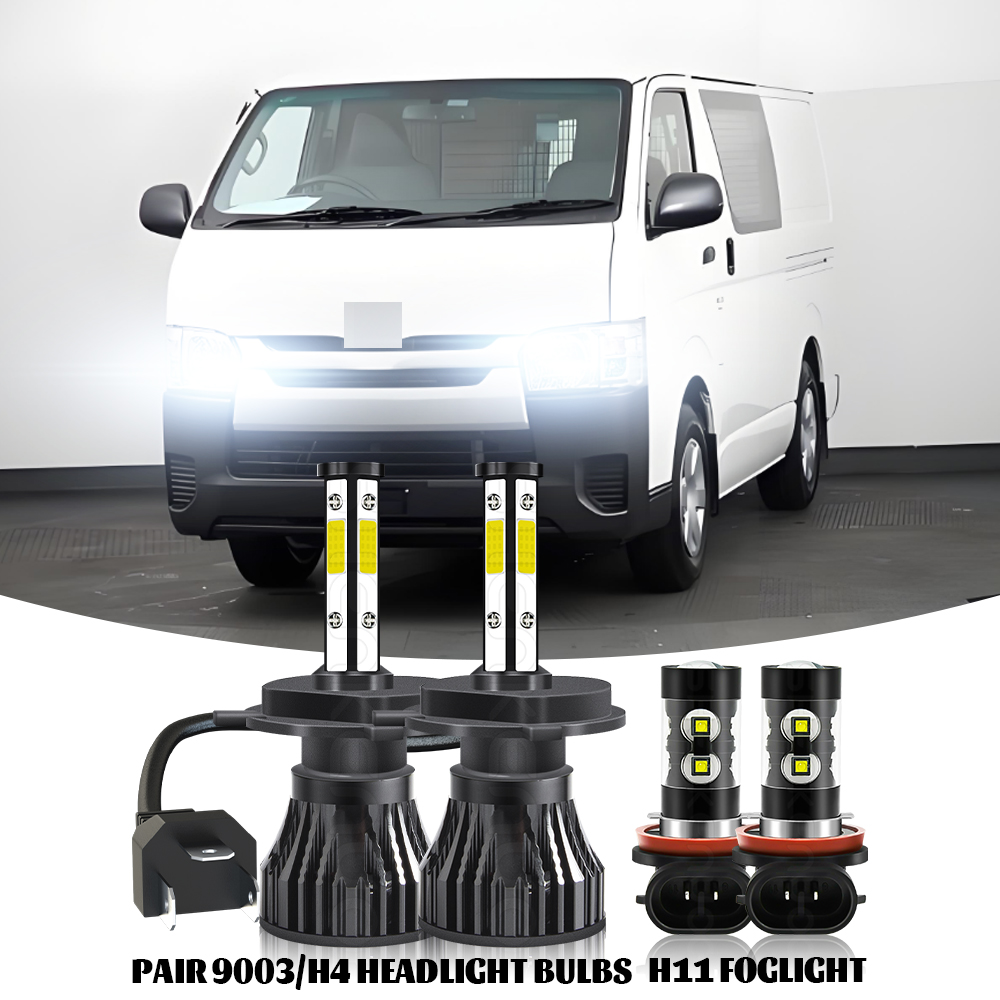 For Toyota Hiace 2006-2015 9003 LED Headlights H11 Fog Light Bulbs